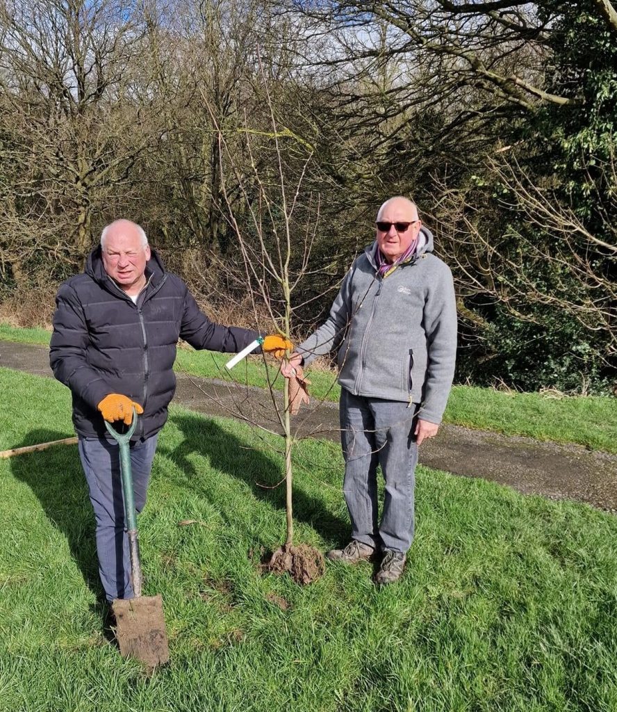 Cllrs Moult & Barker Tree Planting at Hilary Crescent Photo